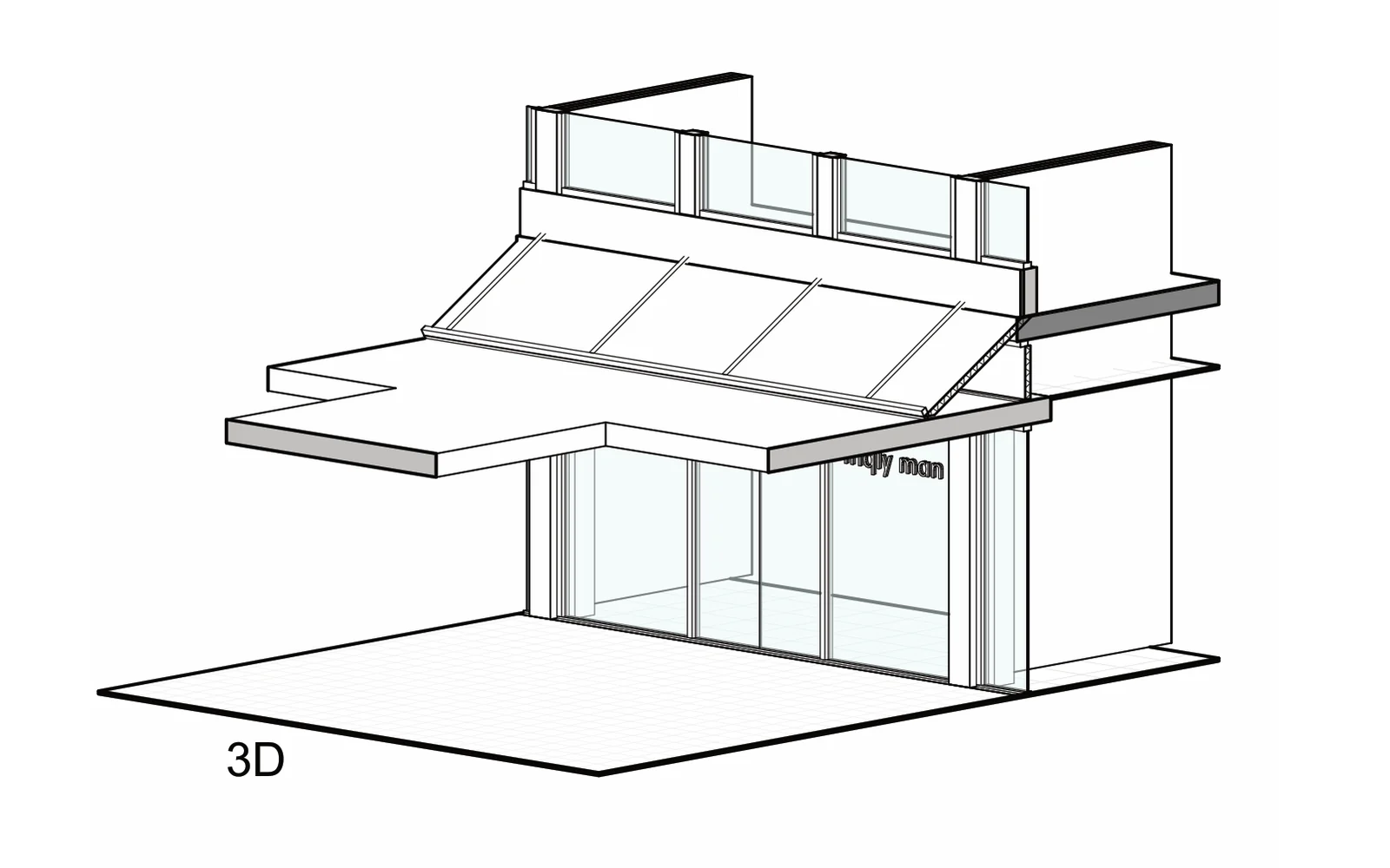 Bouwkundige tekening van Lijnbaan 63, Rotterdam
