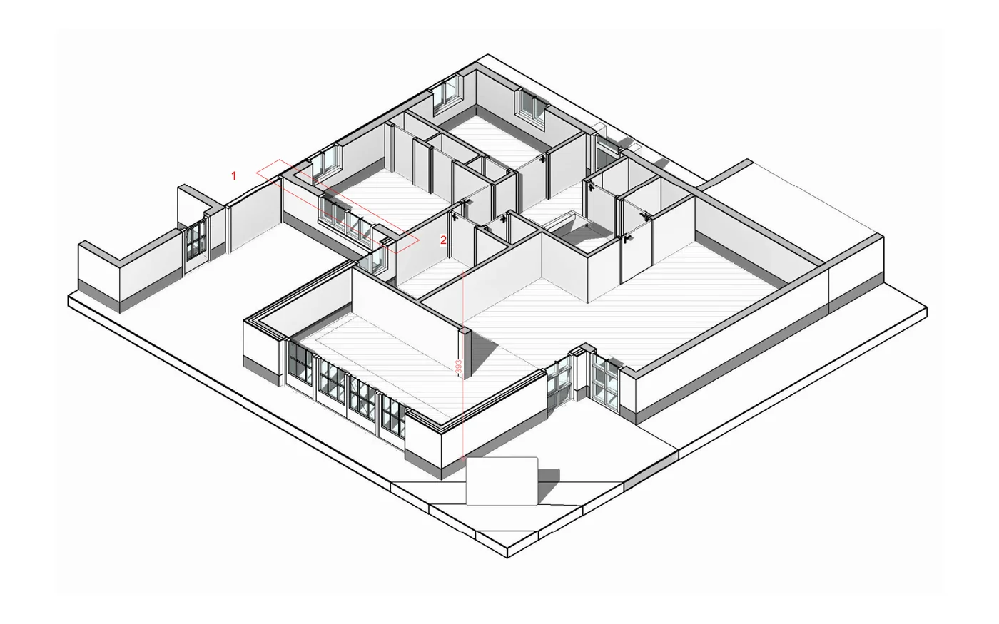 Isometrische doorsnede van de renovatie en verduurzaming aan de Meentweg