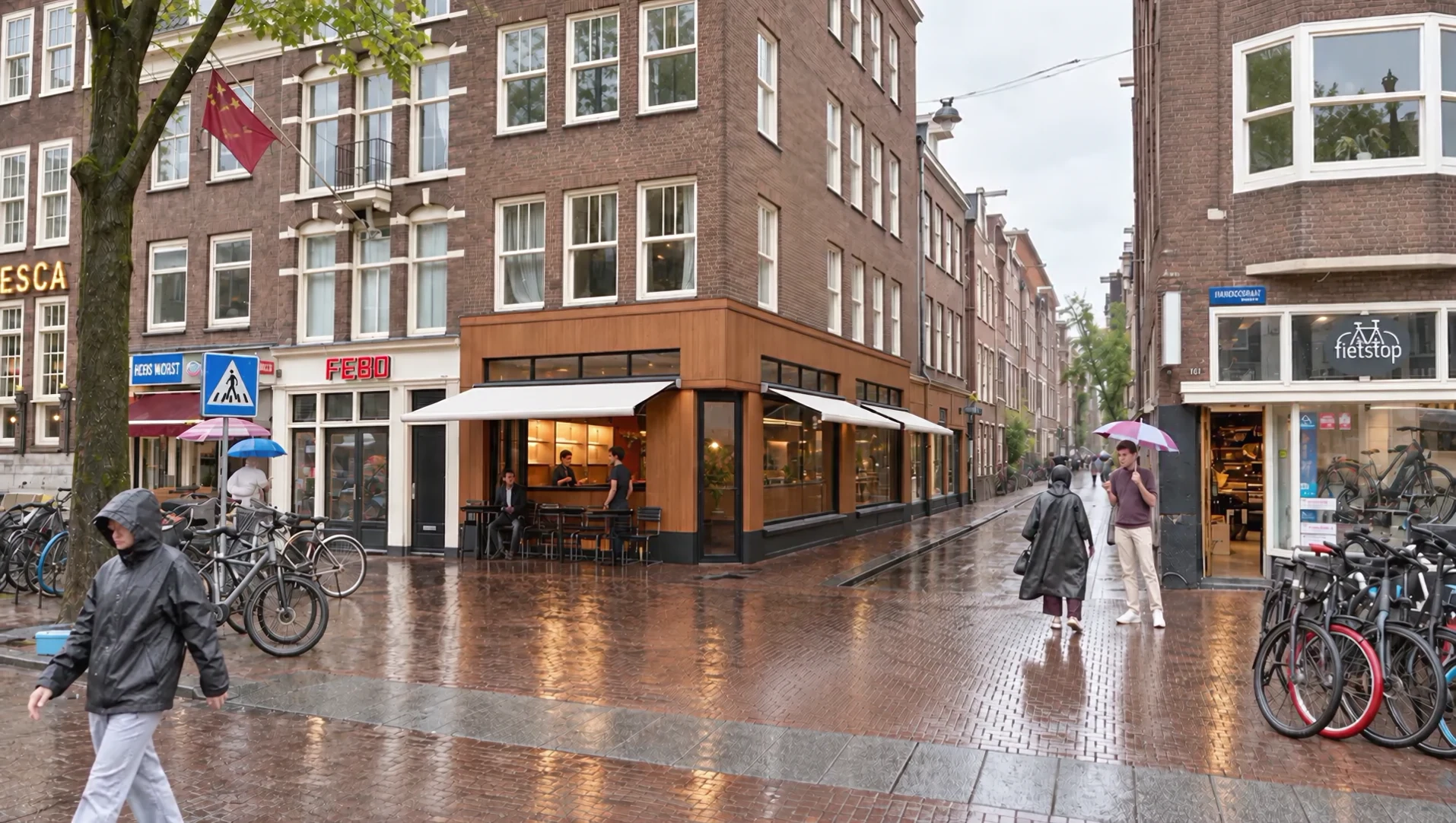 Gevelontwerp voor welstand voor Flower Power aan de Rozengracht 139 in Amsterdam