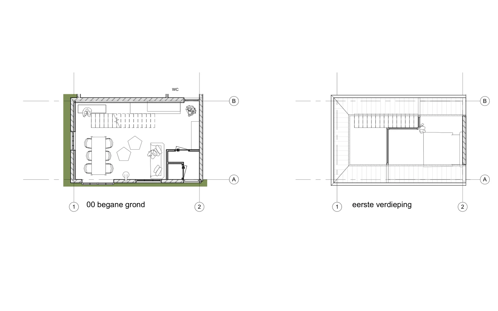 Bouwkundige tekening van Smederij – schetsontwerp